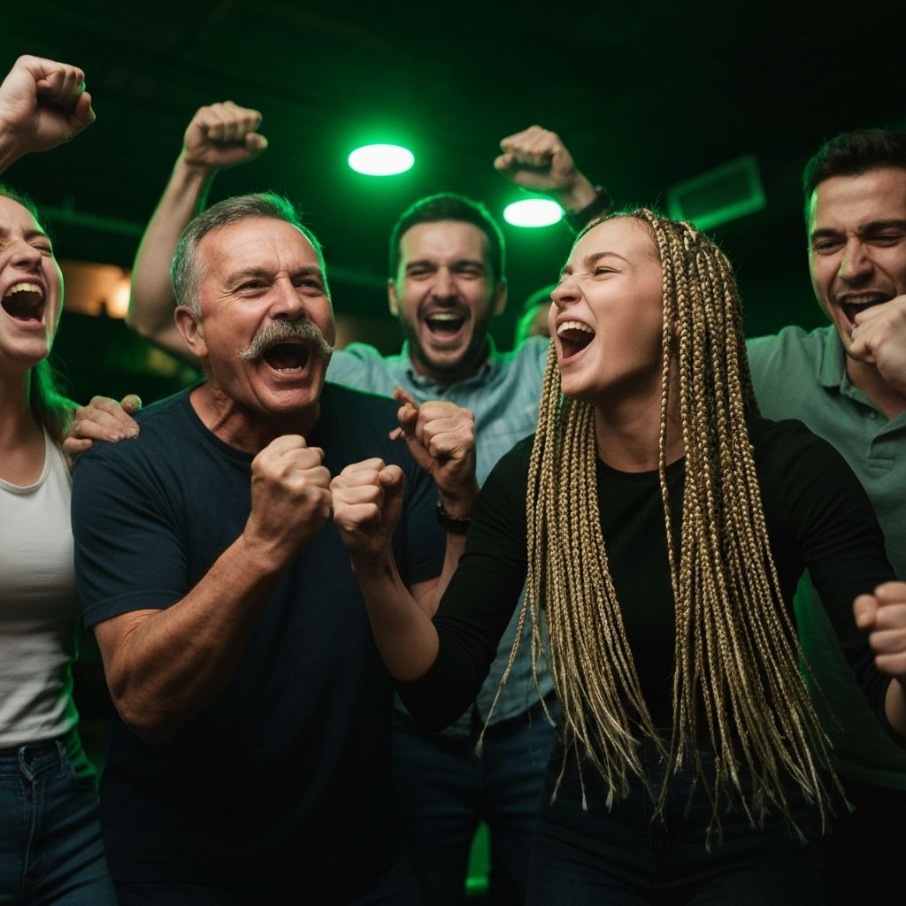 Group of friends celebrating