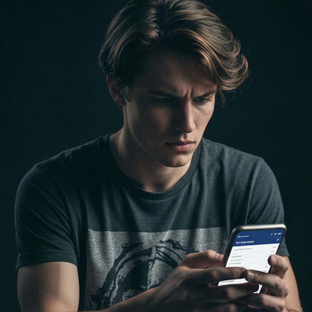 Frustrated sports bettor looking at losing bets